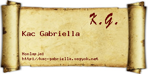 Kac Gabriella névjegykártya